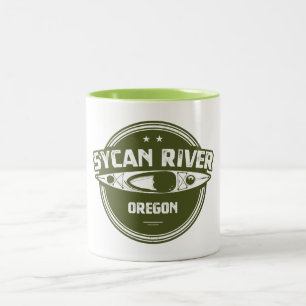 Sycan River Oregon Kayaking Två-Tonad Mugg