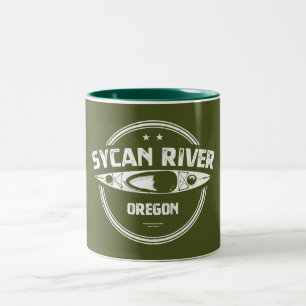 Sycan River Oregon Kayaking Två-Tonad Mugg