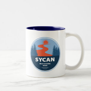 Sycan-Vilden och floden Oregon Två-Tonad Mugg