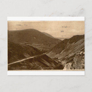 Sychnant Pass Wales Vintage Sepia Landskap Vykort