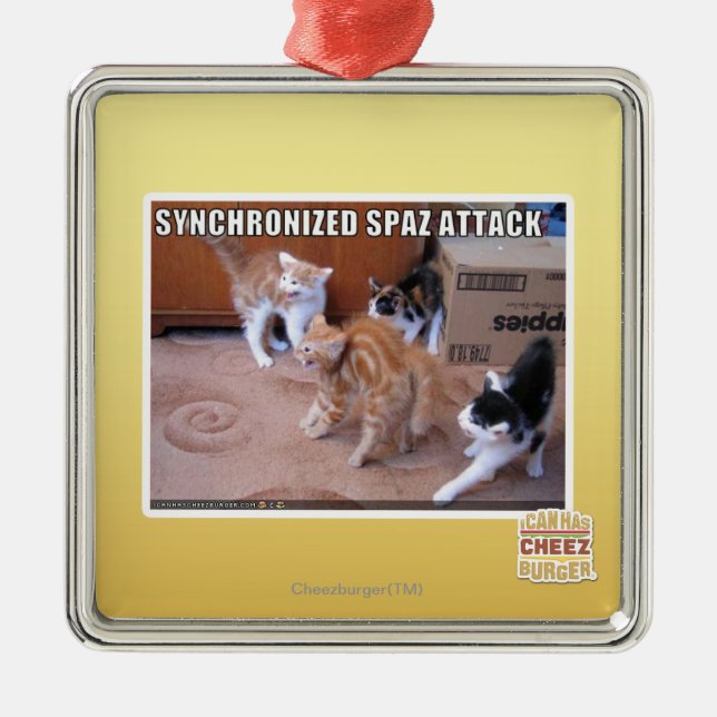 Sychronized Spaz attack Julgransprydnad Metall (Framsidan)