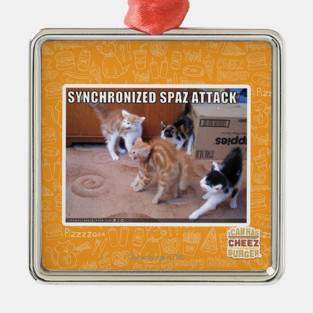 Sychronized Spaz attack Julgransprydnad Metall (Framsidan)