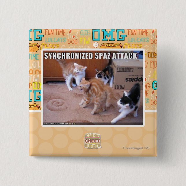 Sychronized Spaz attack Knapp (Framsida)