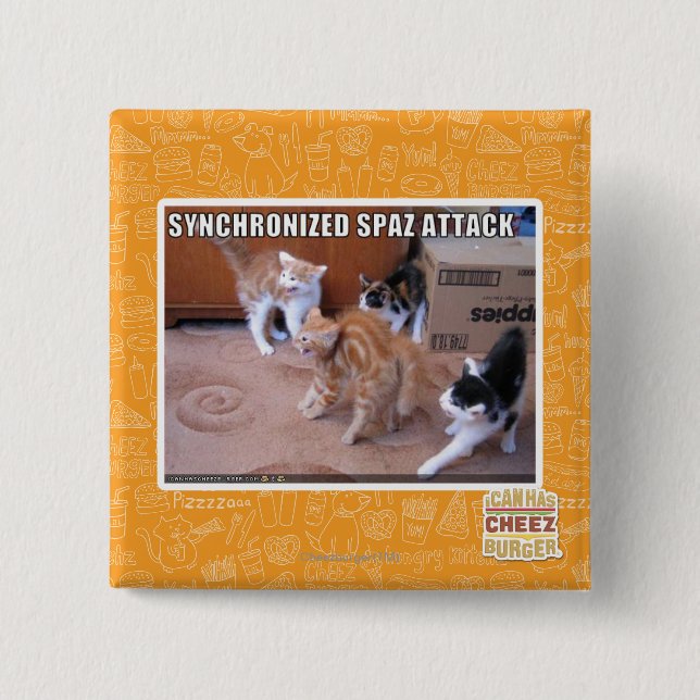 Sychronized Spaz attack Knapp (Framsida)
