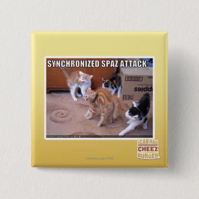 Sychronized Spaz attack Knapp (Framsida)