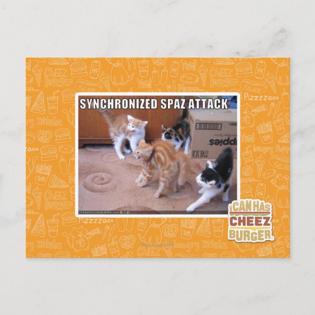 Sychronized Spaz Attack Vykort (Framsida)