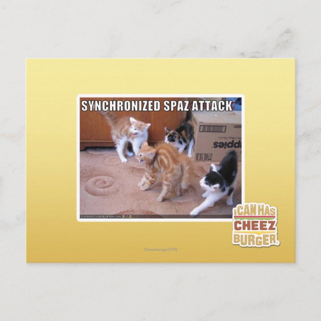 Sychronized Spaz Attack Vykort (Framsida)