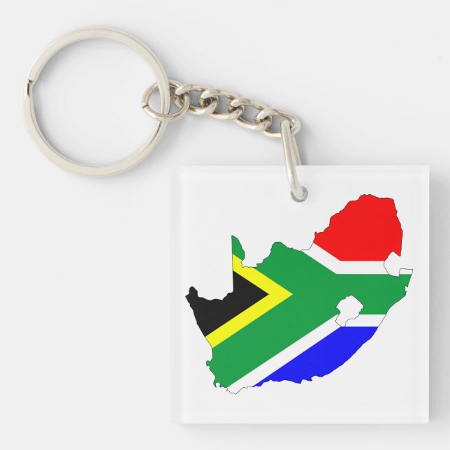 Syd-afrika-formsymbolen land flagga karta (Framsidan)