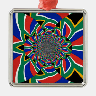 Syd-Afrika Premium Square-ornament Julgransprydnad Metall