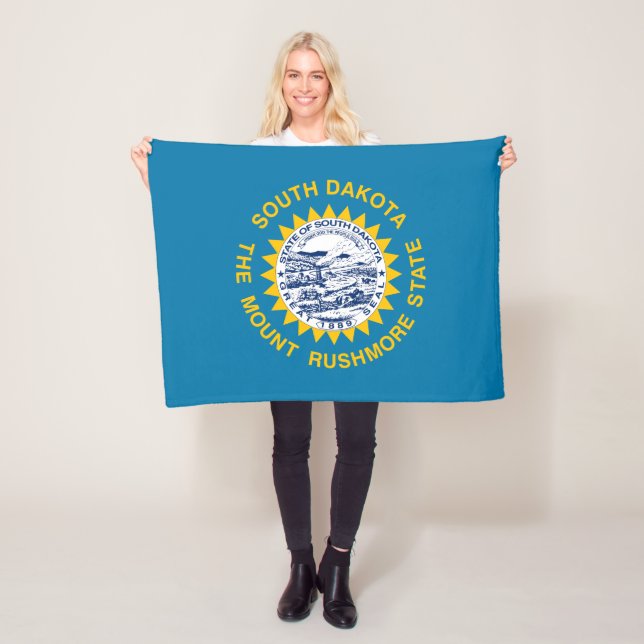 Syd-Dakota statsflagga Fleecefilt (På plats)