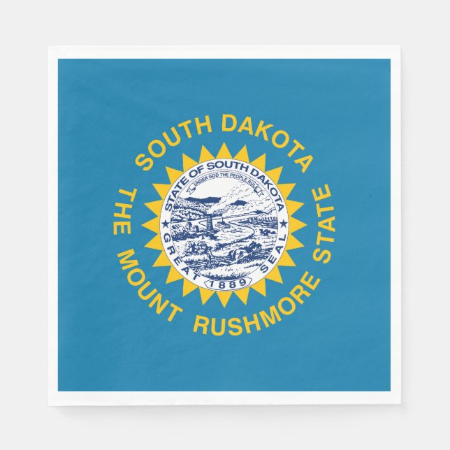 Syd-Dakota statsflagga Pappersservett (Framsidan)