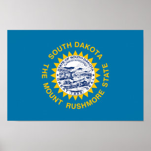 Syd-Dakota statsflagga Poster