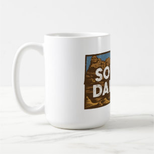 Syd Dakotas natursköna retrosiluett Kaffemugg