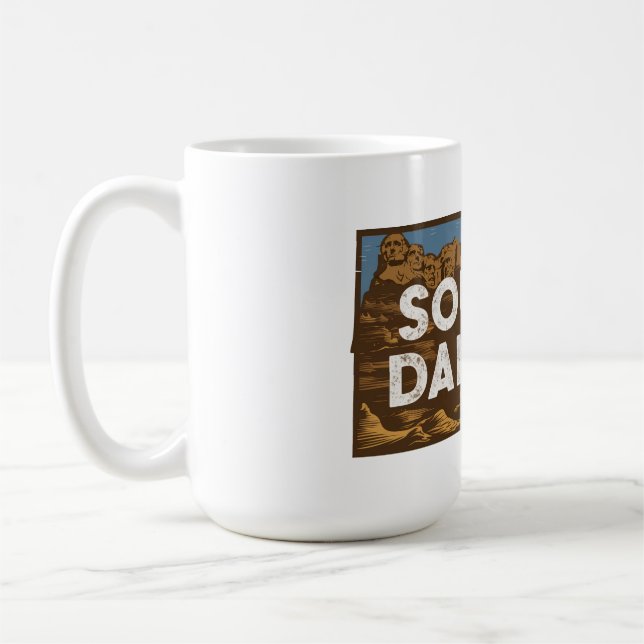 Syd Dakotas natursköna retrosiluett  Kaffemugg (Vänster)