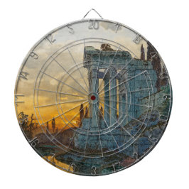 Syd-Italien med gamla romerska ruiner Darttavla