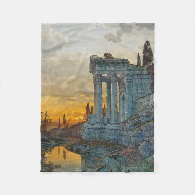 Syd-Italien med gamla romerska ruiner Fleecefilt (Framsidan)