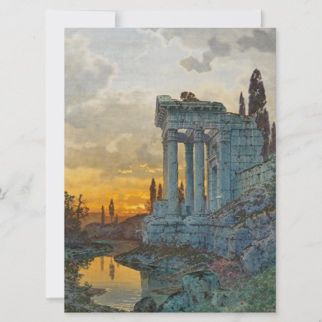 Syd-Italien med gamla romerska ruiner Kort (Framsida)