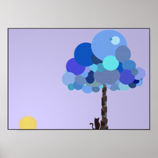 Syd- och blåbär-utskrift poster