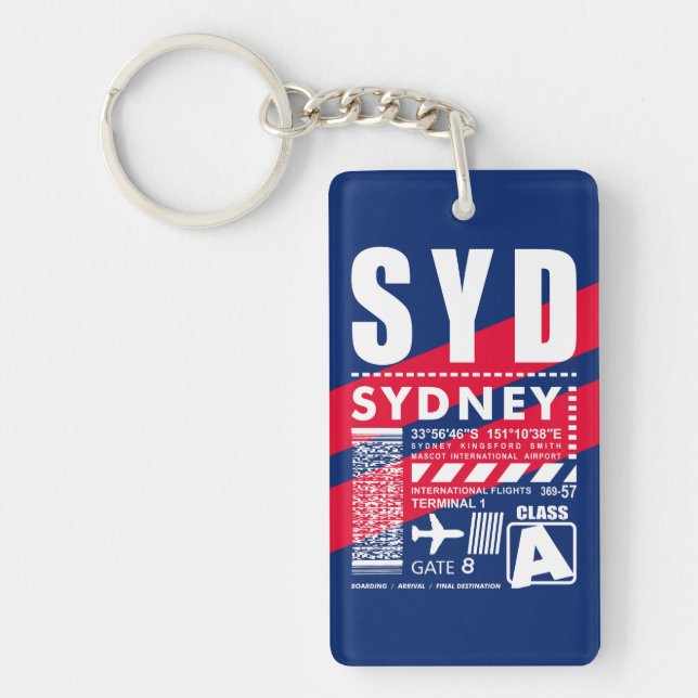 SYD Sydney Airport Nyckelring (Framsidan)