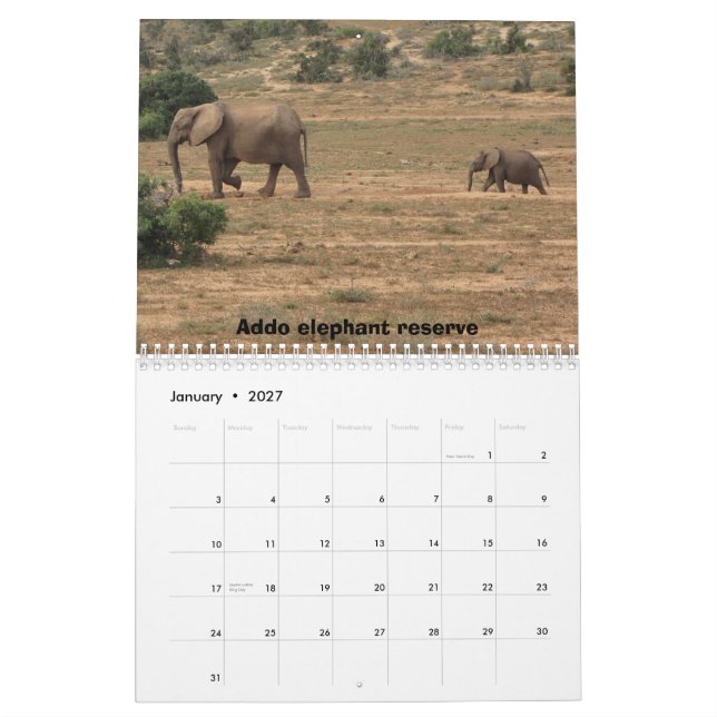 Sydafrika 2011 kalender (Jan 2027)