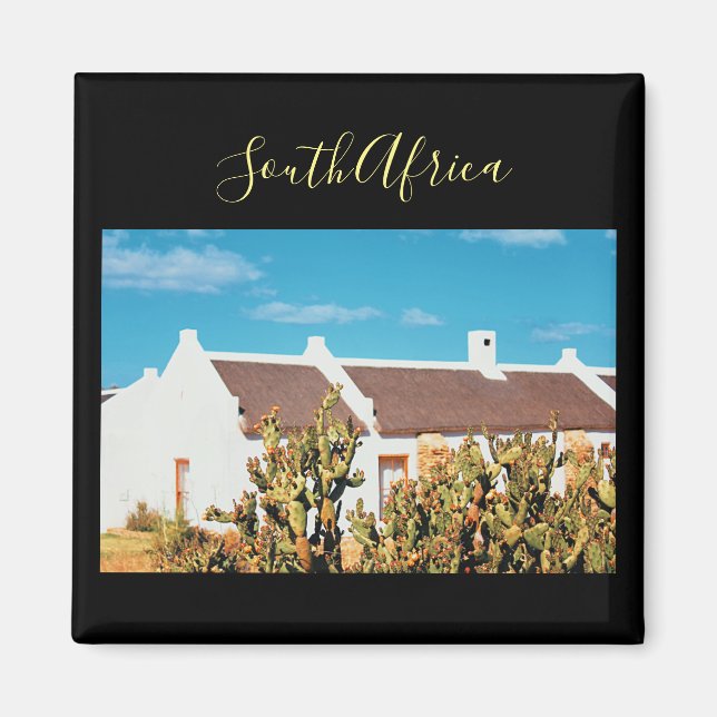 Sydafrika Bondgård Hus Landskapsmagnet Magnet (Framsidan)