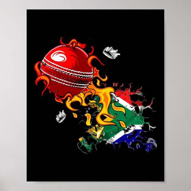 Sydafrika Cricket Poster (Framsidan)