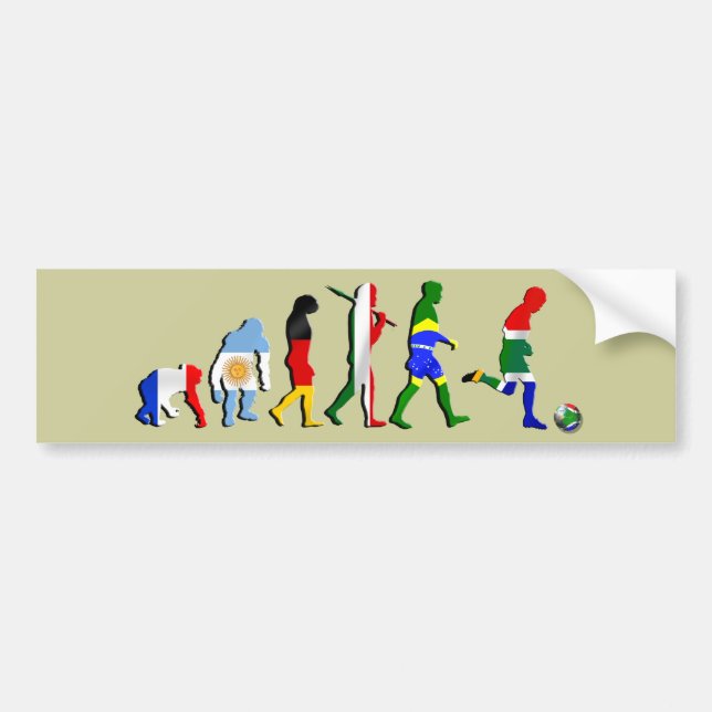 Sydafrika evolution av fotbollfotbollgåvor bildekal (Framsidan)