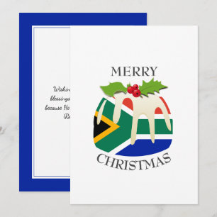 SYDAFRIKA Festive Plum Pudding Jul Julkort