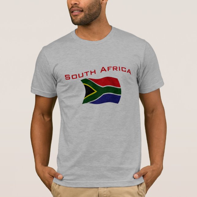 Sydafrika flagga 2 t-shirt (Framsida)
