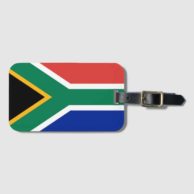 Sydafrika flagga bagagebricka (Framsida horisontal)