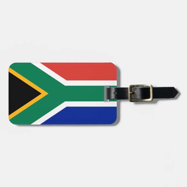 Sydafrika flagga bagagebricka (Horisontell Framsida)