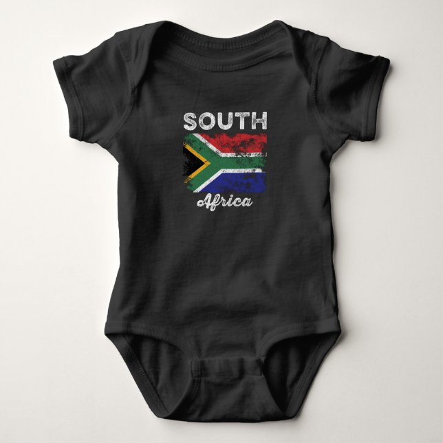 SydAfrika Flagga Distress T Shirt (Framsida)
