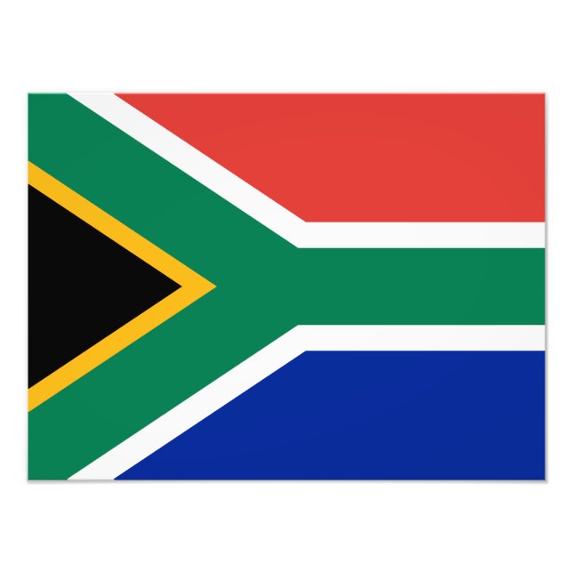 Sydafrika Flagga Fototryck (Framsidan)