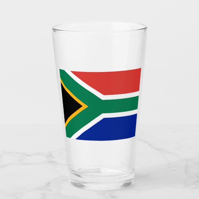 Sydafrika Flagga Glaskopp (Framsida)
