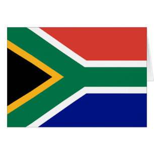 Sydafrika flagga hälsningskort