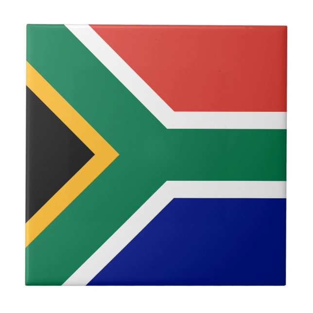 Sydafrika flagga kakelplatta (Framsidan)