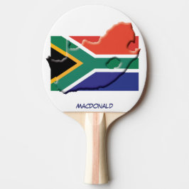 SYDAFRIKA FLAGGA & KARTA Personlig Pingisracket