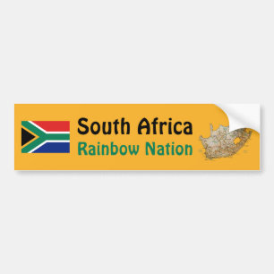 Sydafrika flagga + Kartabildekal Bildekal