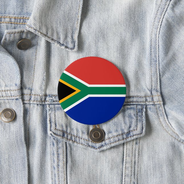 Sydafrika flagga knapp (In Situ)
