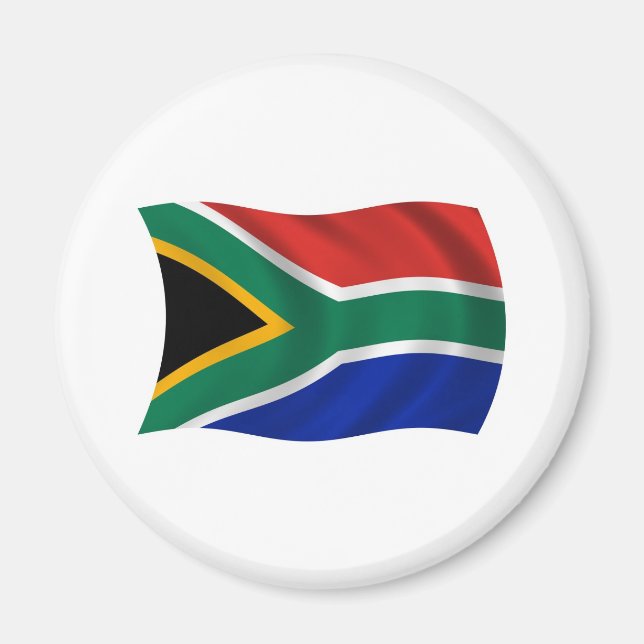 Sydafrika Flagga Magnet (Framsidan)