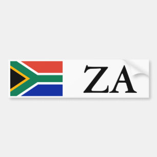 Sydafrika flagga och ZA-bildekal Bildekal