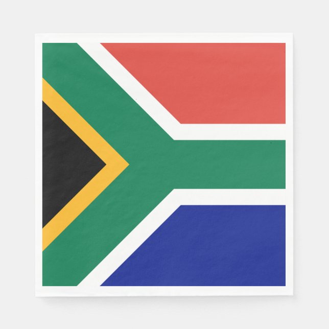 Sydafrika flagga pappersservett (Framsidan)