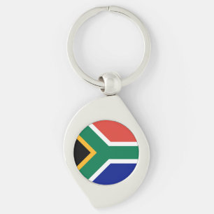 Sydafrika flagga swirl silverfärgad nyckelring