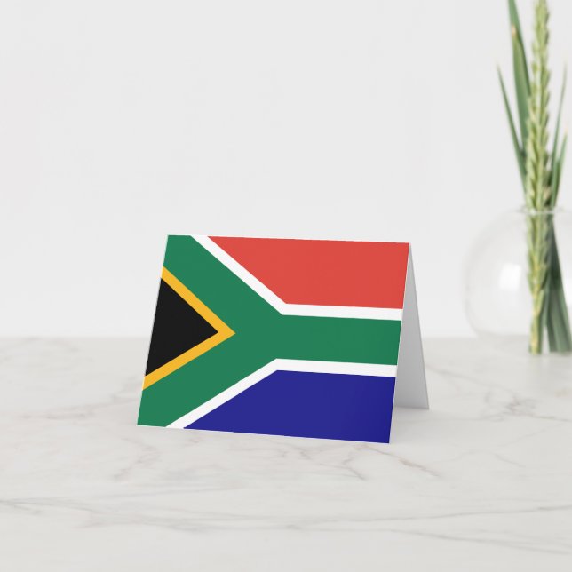 Sydafrika Flagga Tack Kort (Framsida)