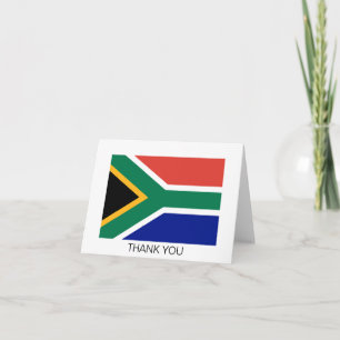 Sydafrika flagga tack kort