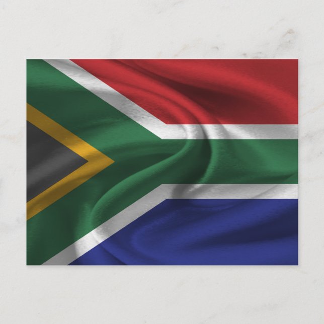 Sydafrika Flagga Vykort (Framsida)