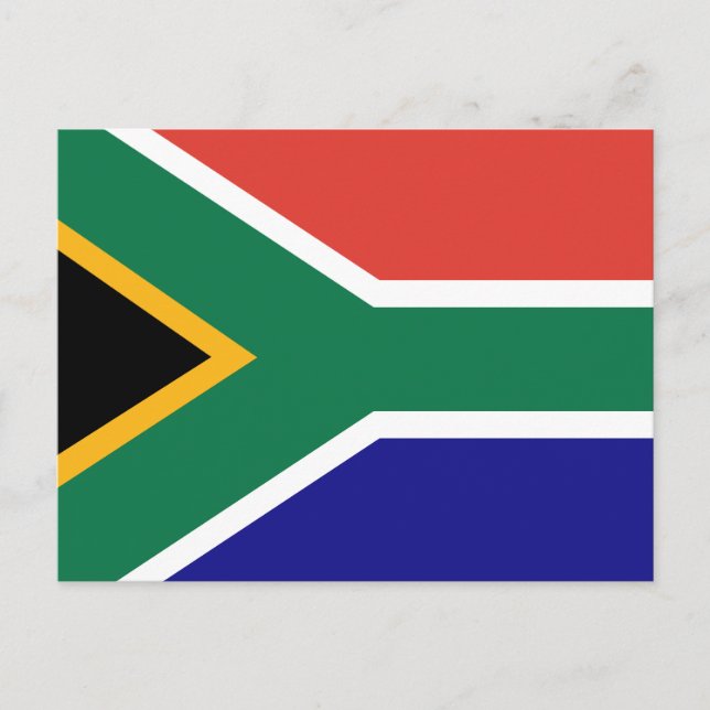Sydafrika Flagga Vykort (Framsida)