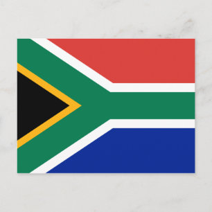 Sydafrika Flagga Vykort