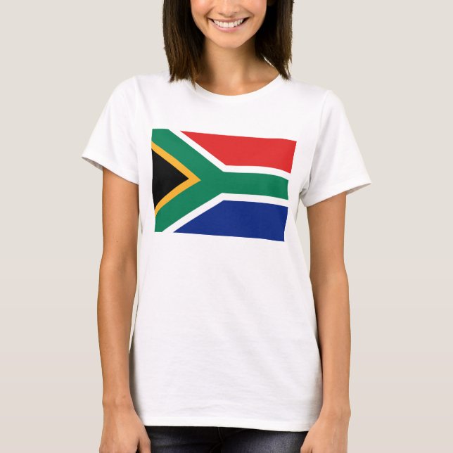 Sydafrika Flagga x Karttröja T Shirt (Framsida)