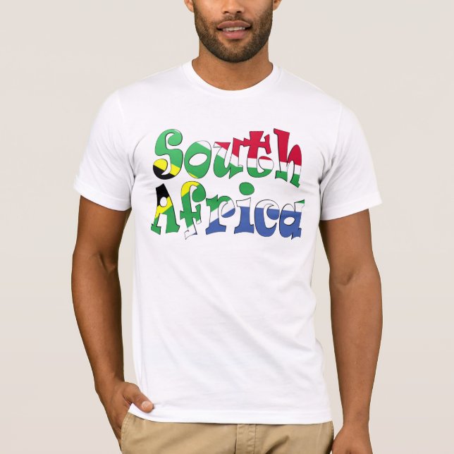 Sydafrika flaggaT-tröja Tee Shirt (Framsida)